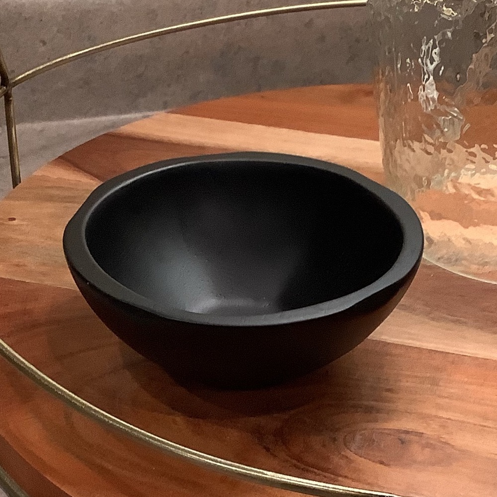 Hearth and Hand with Magnolia Black Wooden Small Bowl